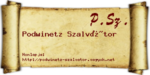Podwinetz Szalvátor névjegykártya